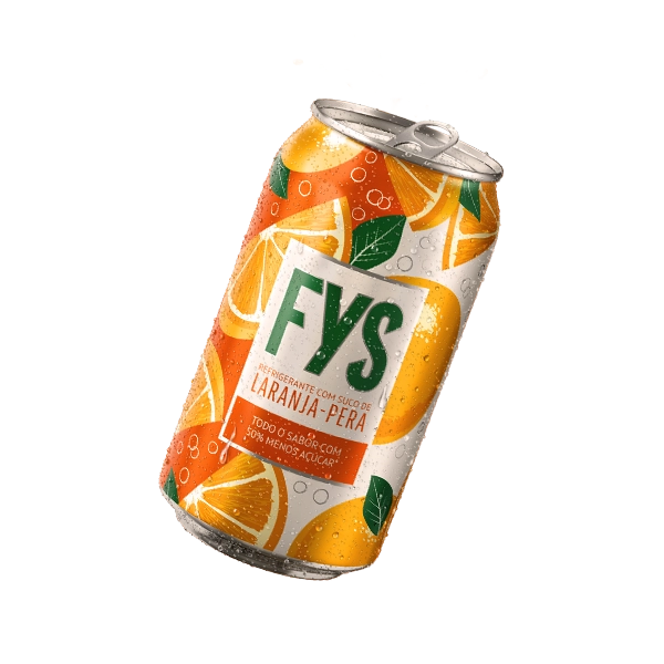 Refrigerante Laranja-Pera Fys Lata 350ml