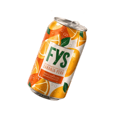 Refrigerante Laranja-Pera Fys Lata 350ml